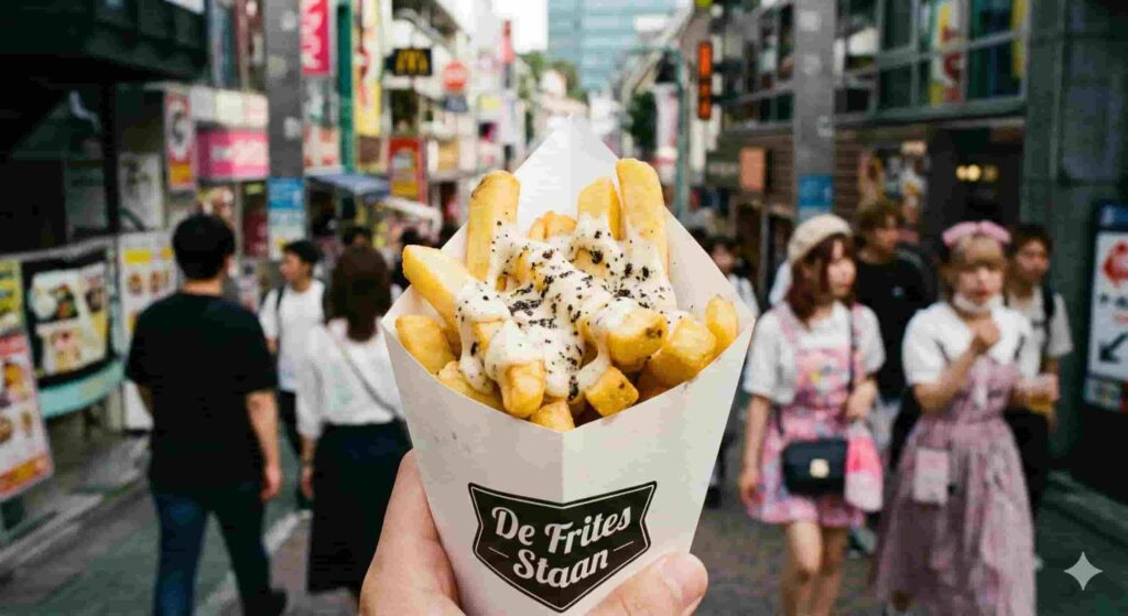 De Frites Staan Belgian fries with sauce Harajuku
