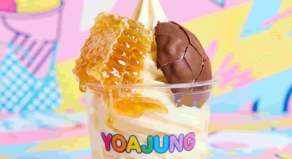 YOAJUNG korean frozen yogurt with honeycomb topping